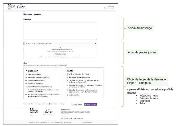 Image du tableau de bord du site Ensap